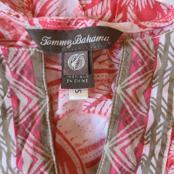 Tommy Bahama Red and White Floral Swim Coverup - Picture 4 of 8